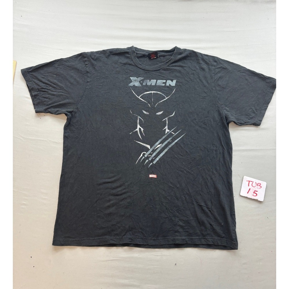 Marvel X-Men Wolverine Graphic T-Shirt Mens XL Black 2007 Short Sleeve Cotton
